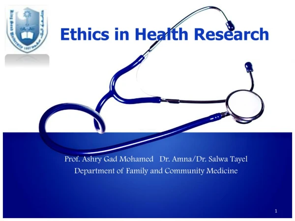 Ethics in Health Research