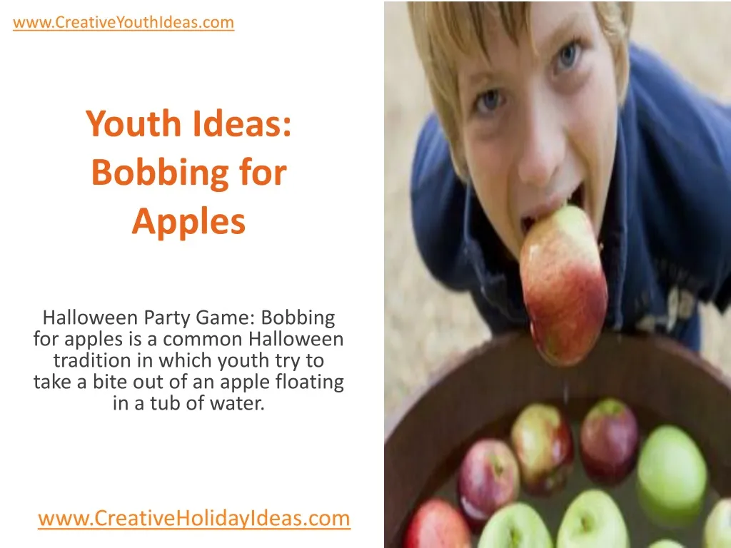 youth ideas bobbing for apples