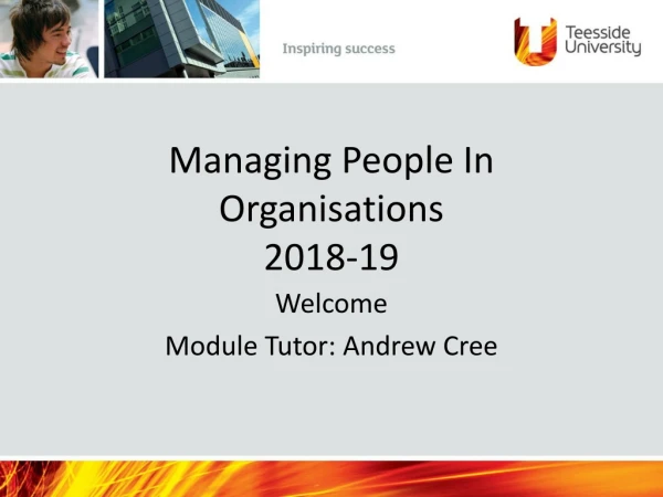 Managing People In Organisations 2018-19