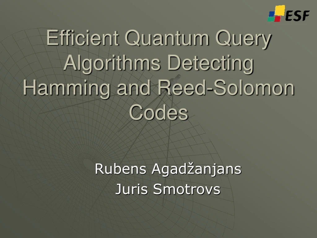 efficient quantum query algorithms detecting hamming and reed solomon codes