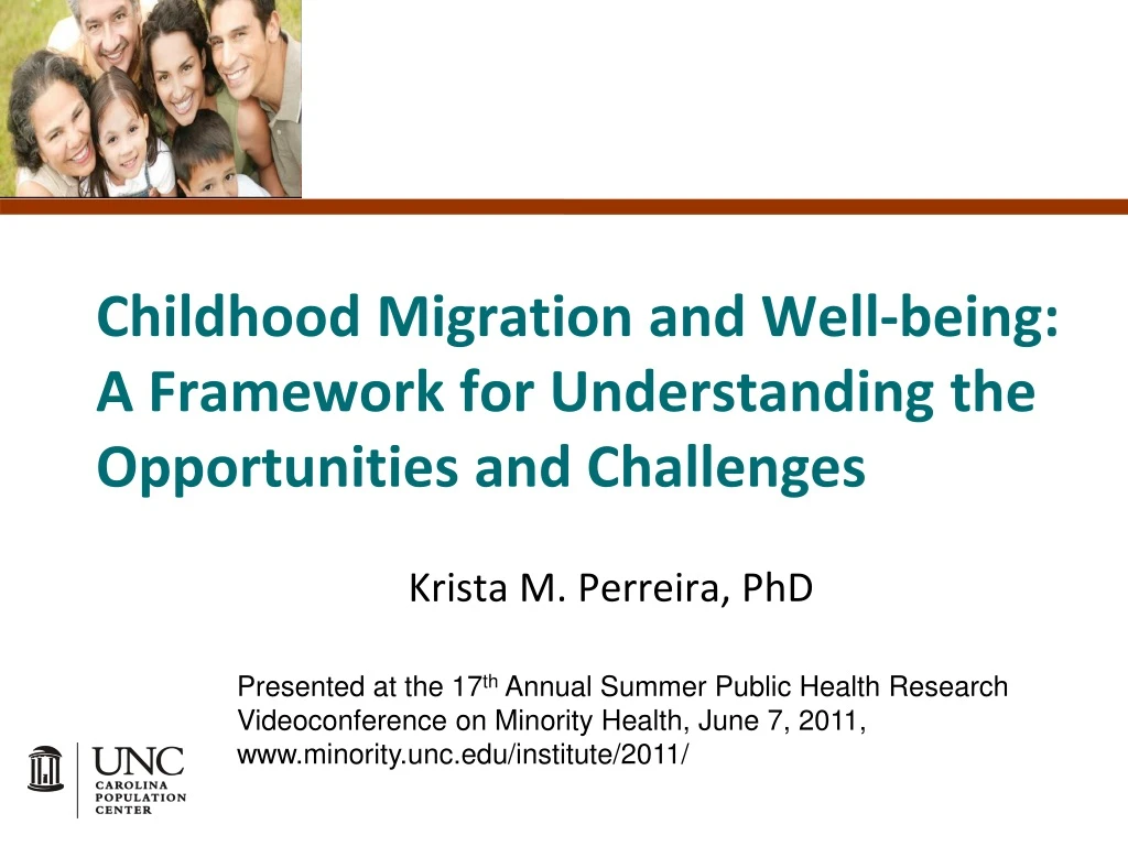 childhood migration and well being a framework for understanding the opportunities and challenges