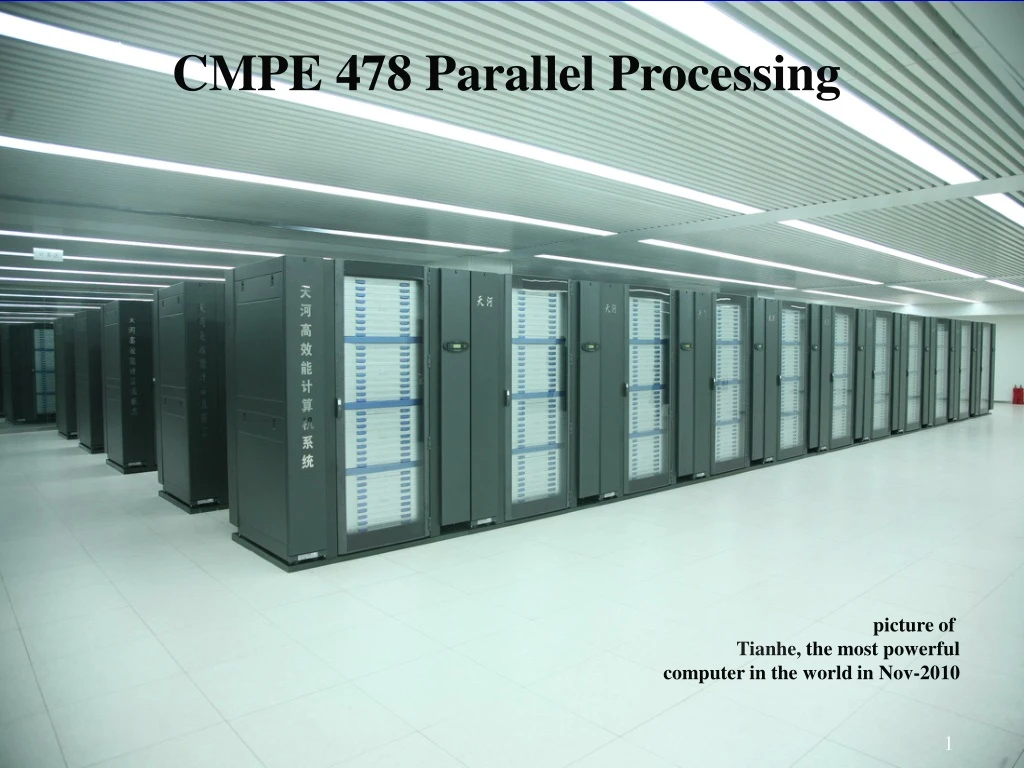 cmpe 478 parallel processing