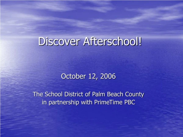Discover Afterschool!