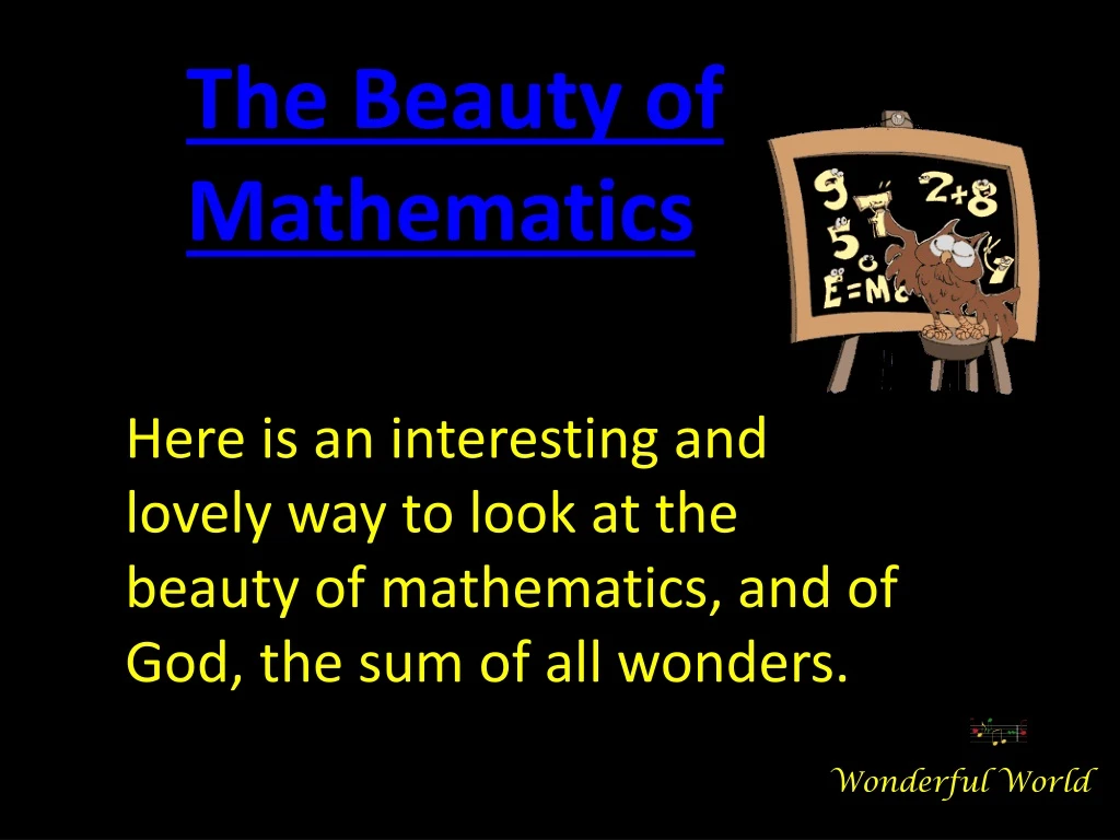 the beauty of mathematics