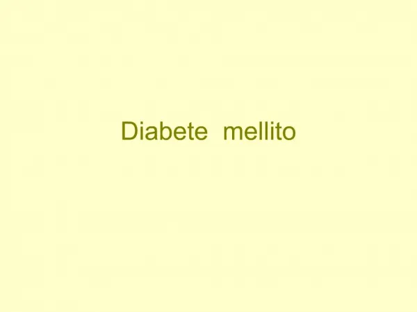 Diabete mellito