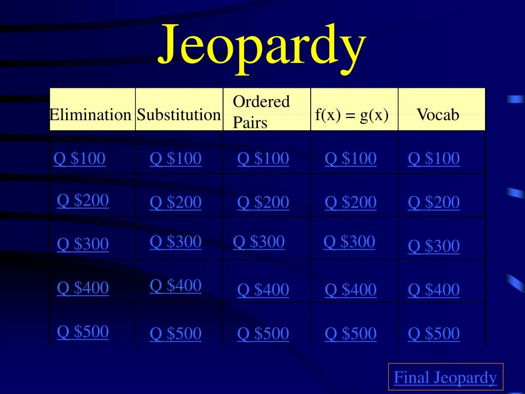 jeopardy