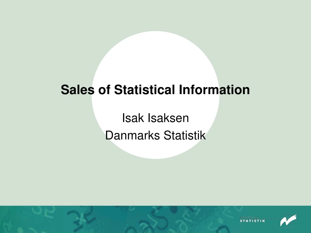 sales of statistical information