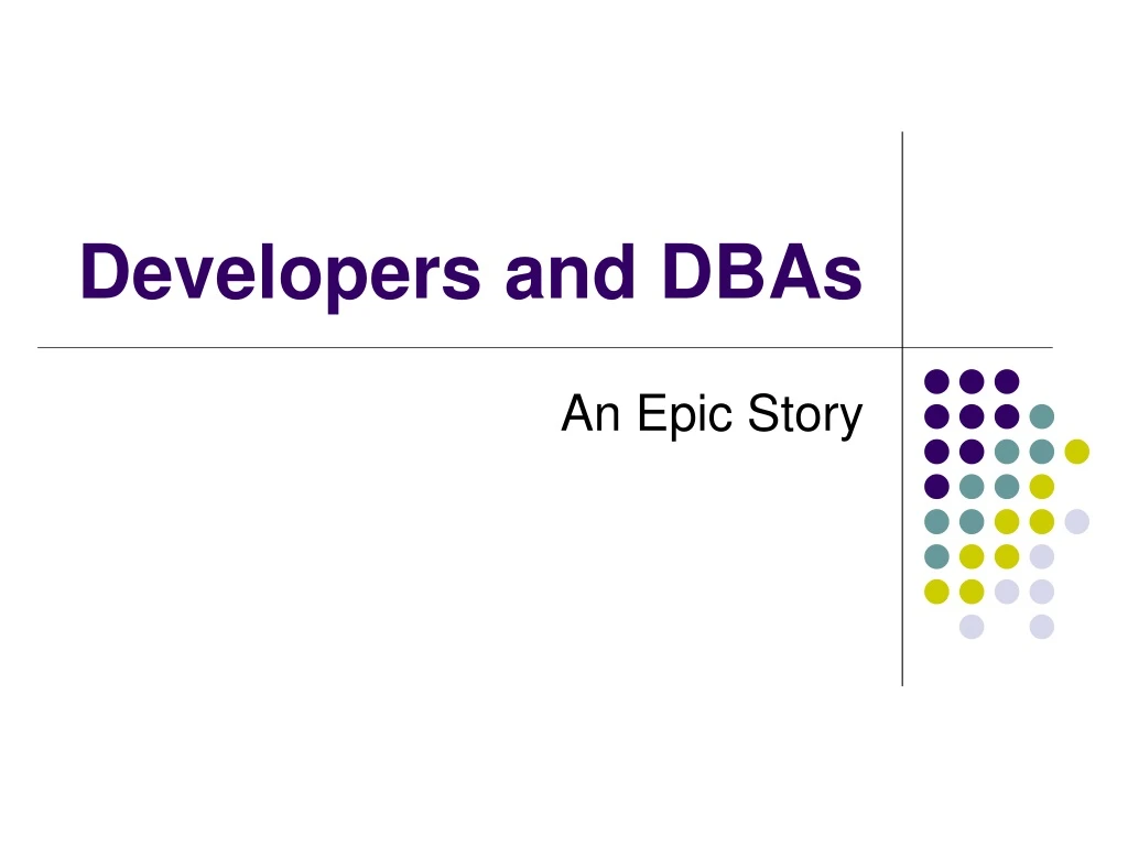 developers and dbas
