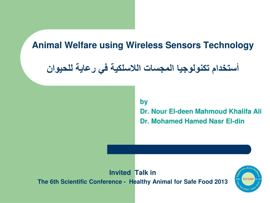 animal welfare using wireless sensors technology