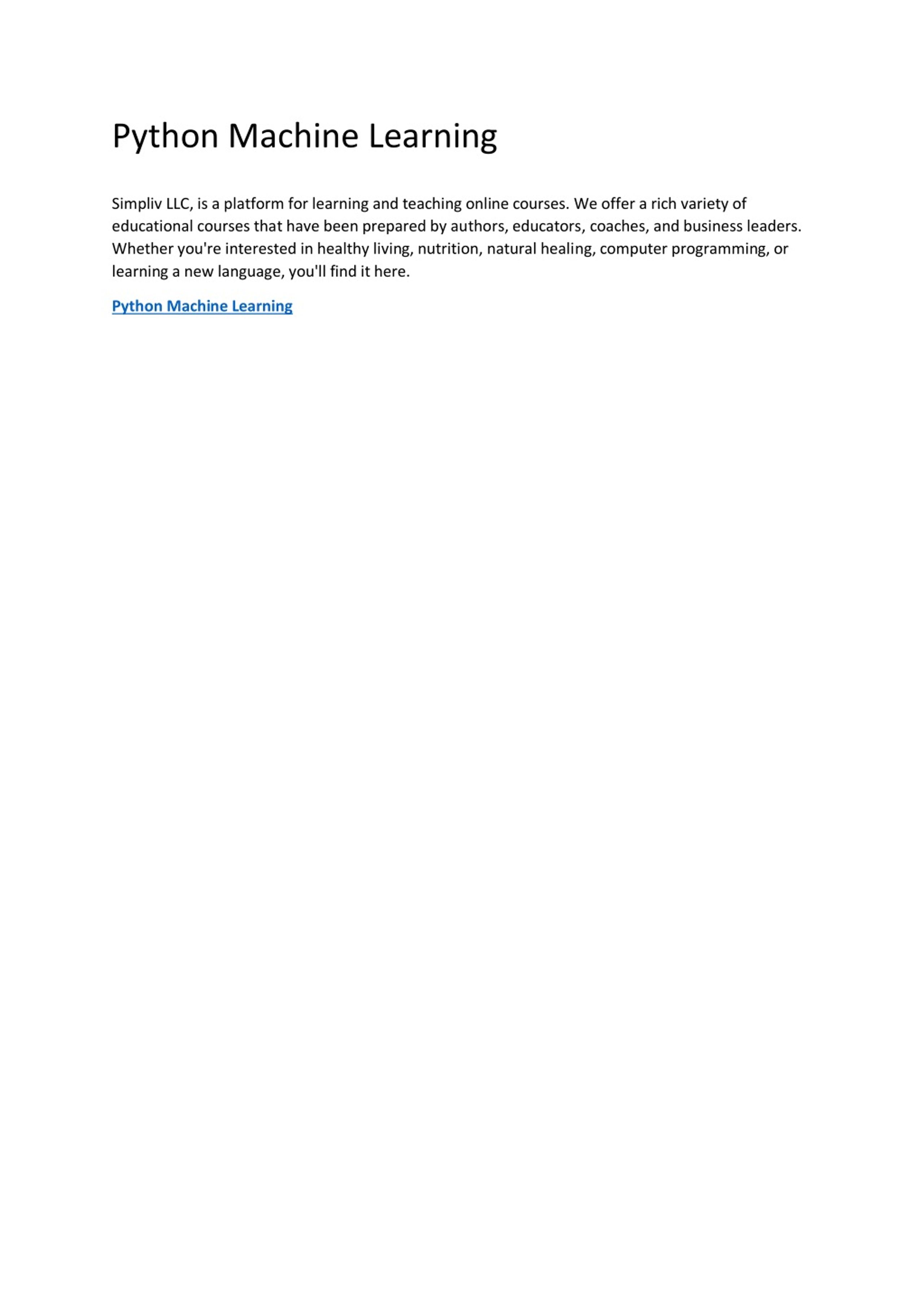 PPT - Python Machine Learning PowerPoint Presentation, free download ...