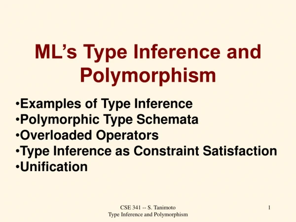 ML’s Type Inference and Polymorphism