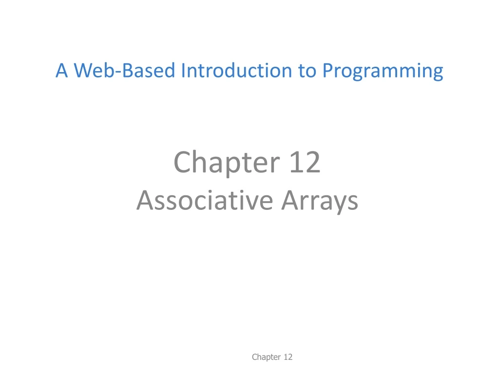 a web based introduction to programming