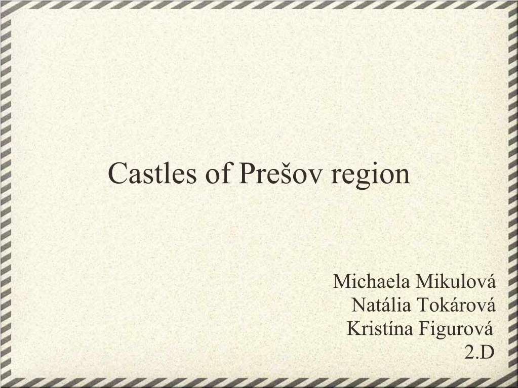 castles of pre ov region