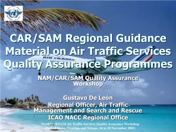 CAR/SAM Regional Guidance Material on Air Traffic Services Quality Assurance Programmes