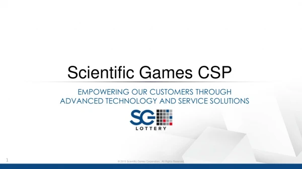 Scientific Games CSP