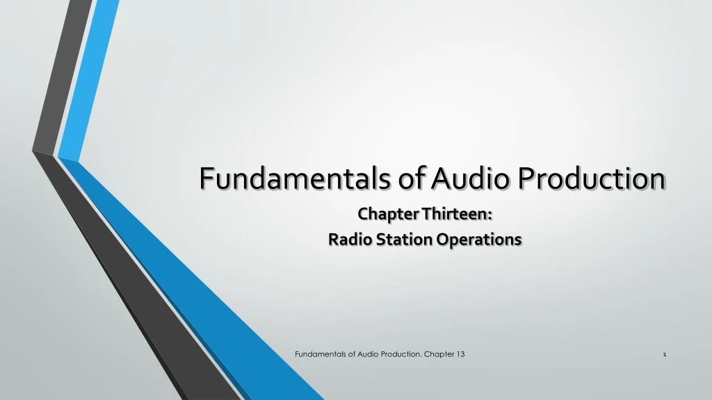 fundamentals of audio production