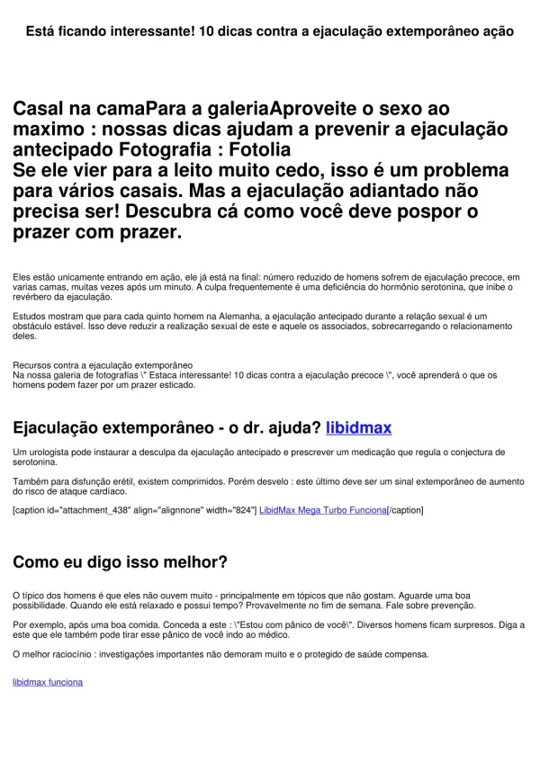 Está ficando interessante! 10 dicas contra a ejaculação adiantado ação