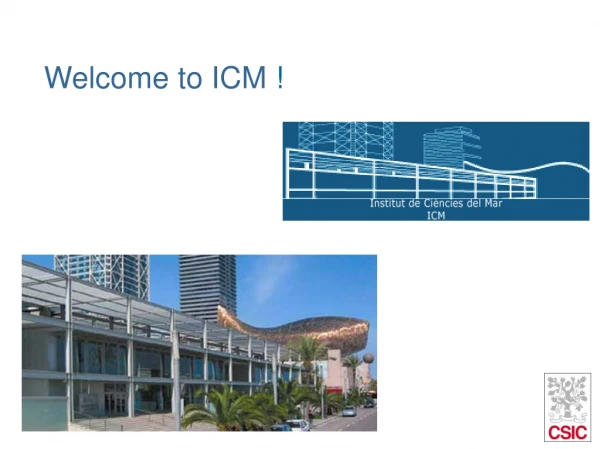 Welcome to ICM !