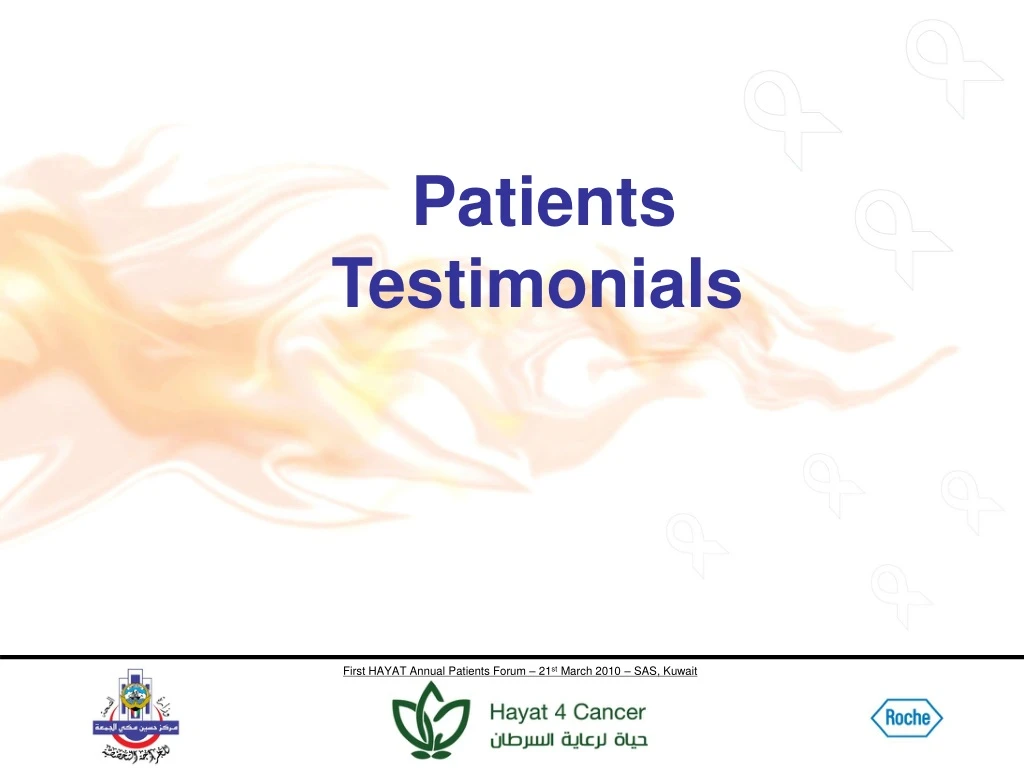 patients testimonials