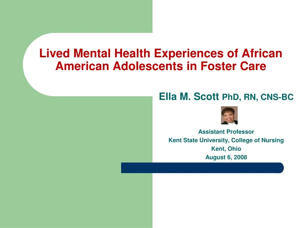 lived mental health experiences of african american adolescents in foster care