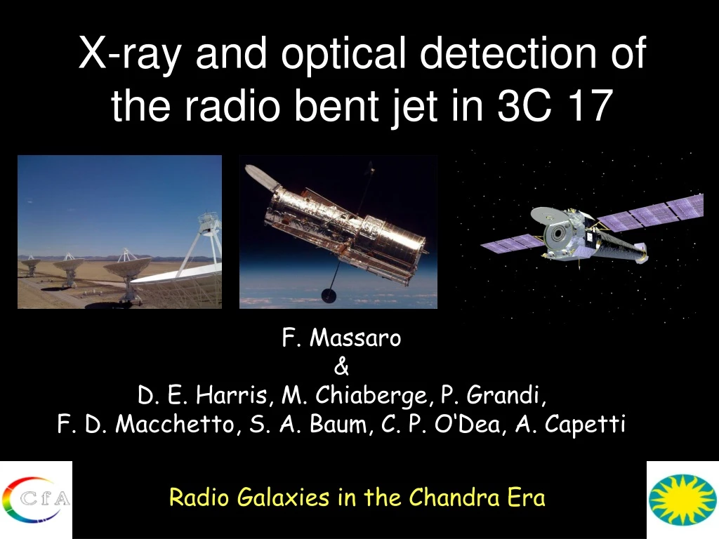 x ray and optical detection of the radio bent jet in 3c 17