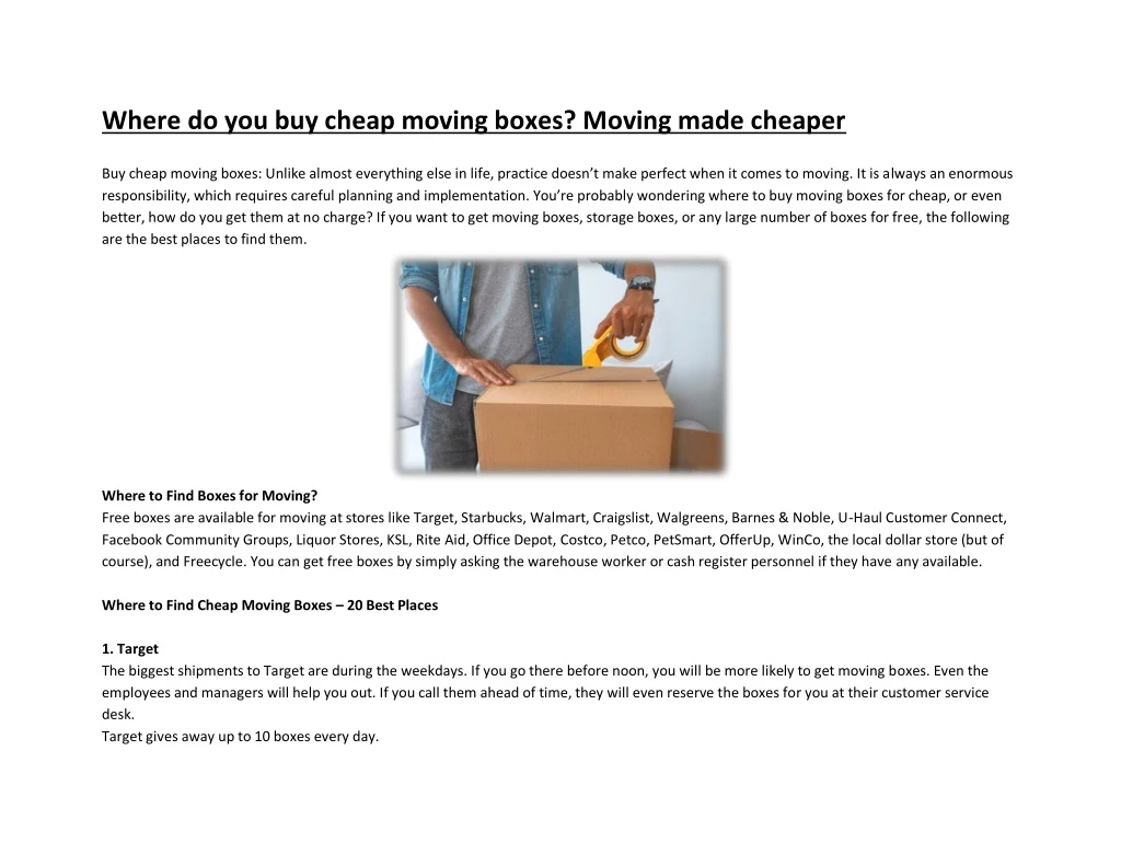 where do you buy cheap moving boxes moving made