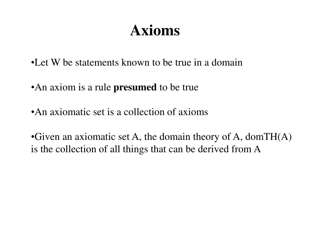 axioms