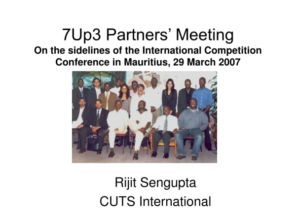 Rijit Sengupta CUTS International