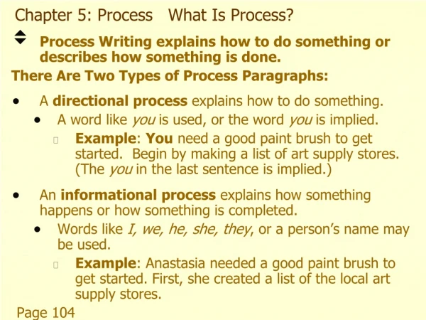 Chapter 5: Process What Is Process?