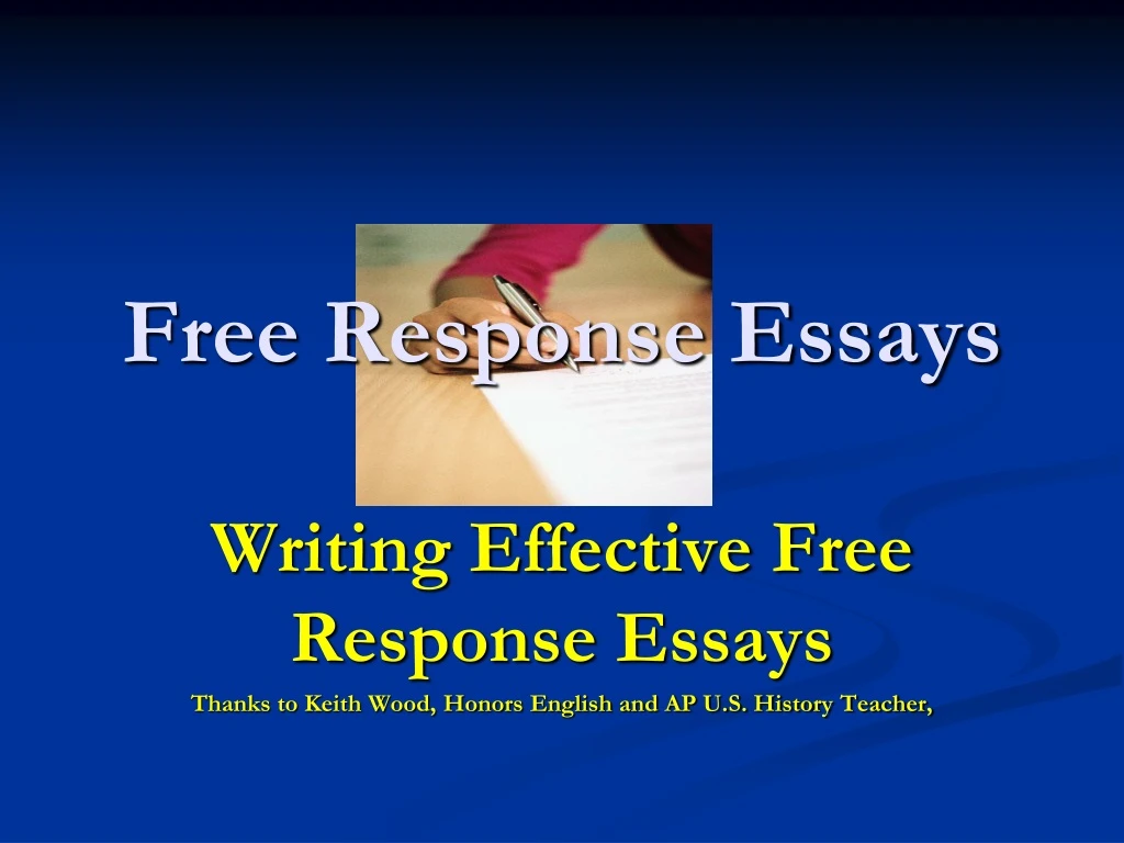 free response essays