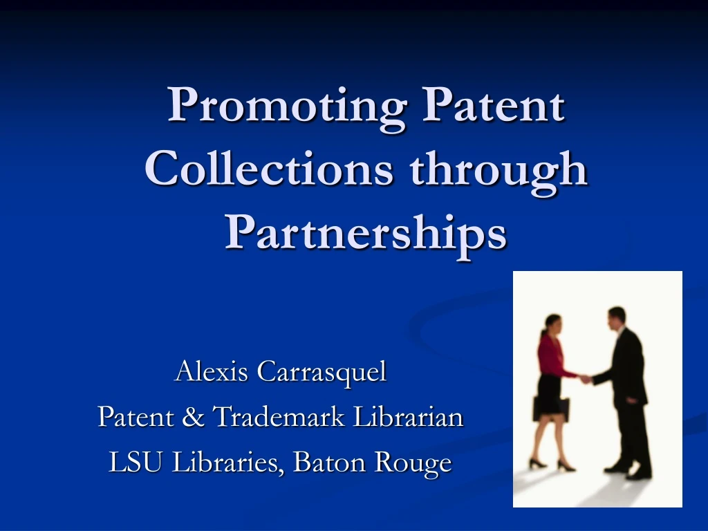 promoting patent collections through partnerships