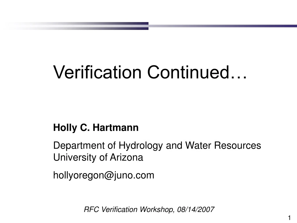 verification continued holly c hartmann