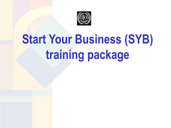 Start Your Business (SYB) training package