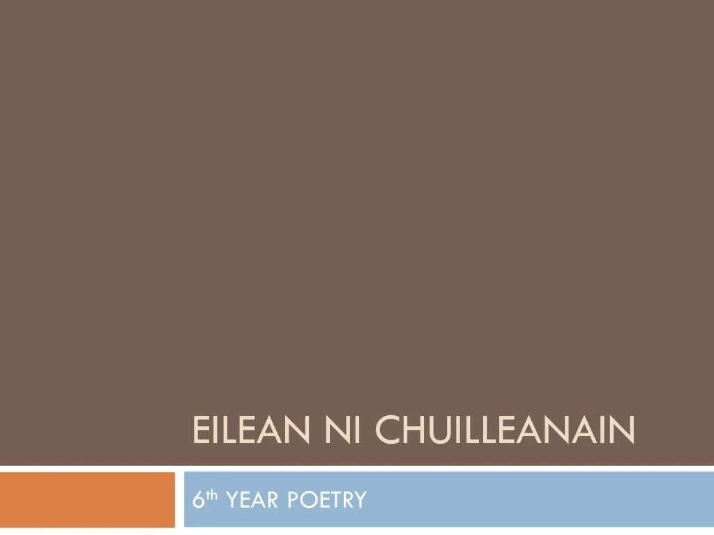 eilean ni chuilleanain