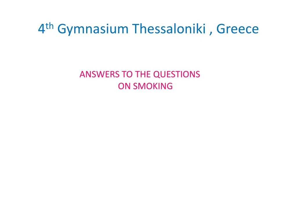 4 th gymnasium thessaloniki greece