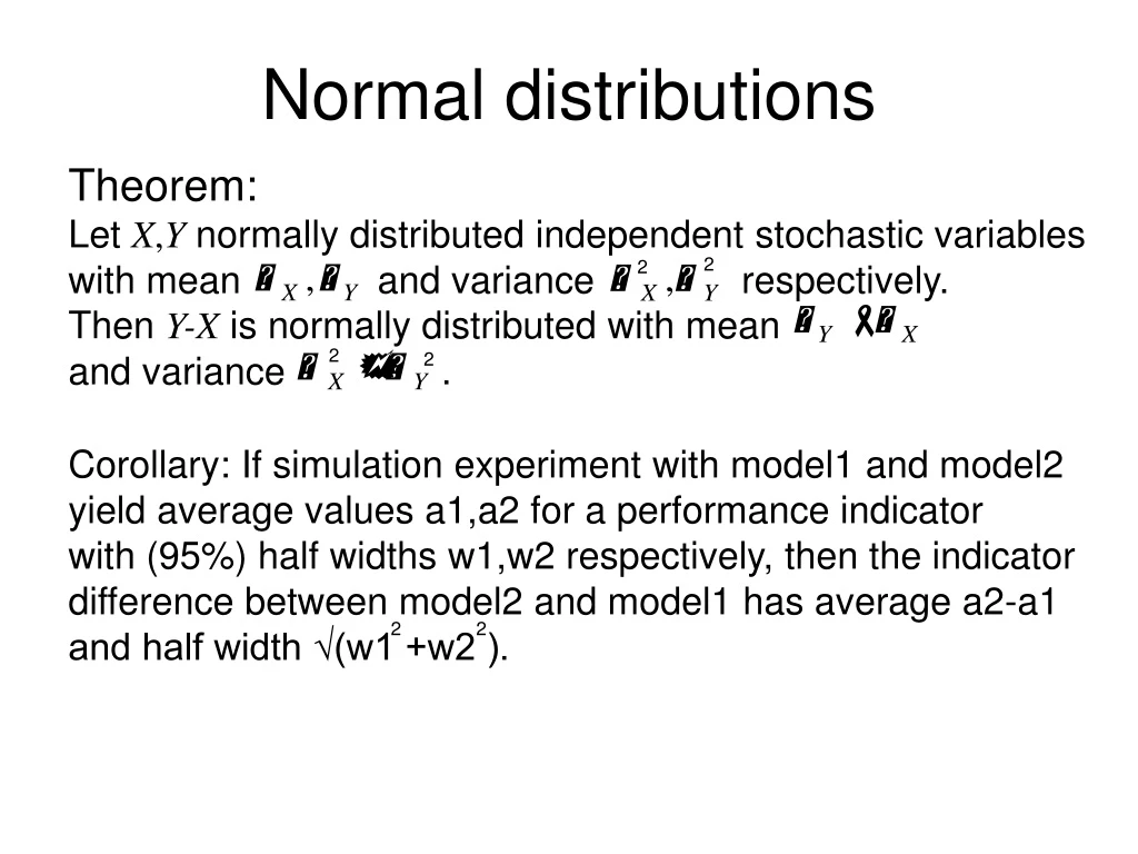 normal distributions