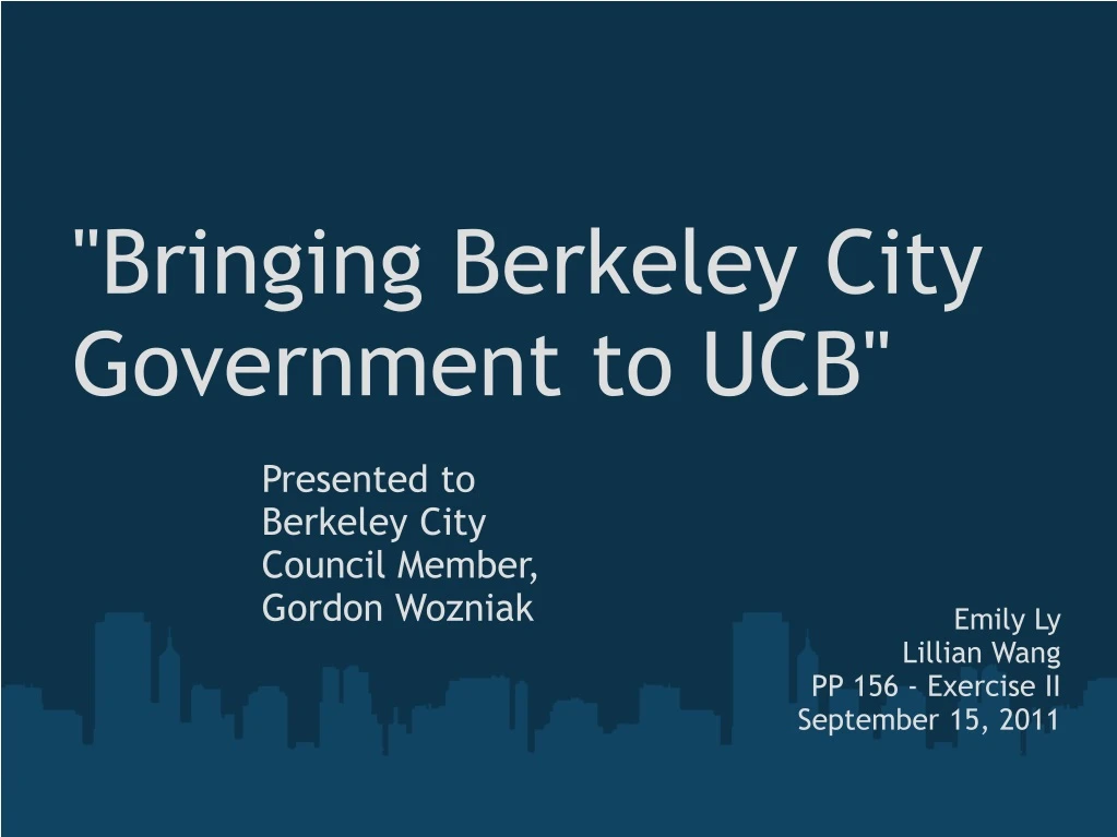 bringing berkeley city government to ucb