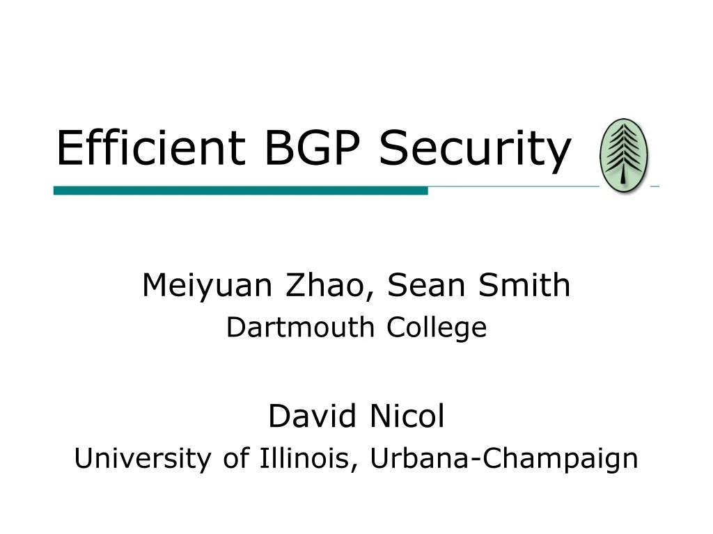 efficient bgp security