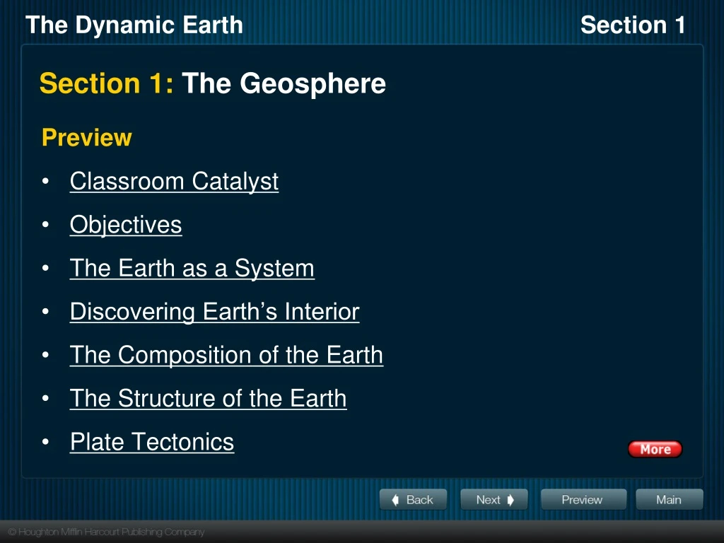 section 1 the geosphere
