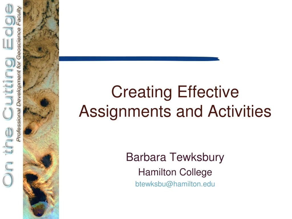 creating effective assignments and activities