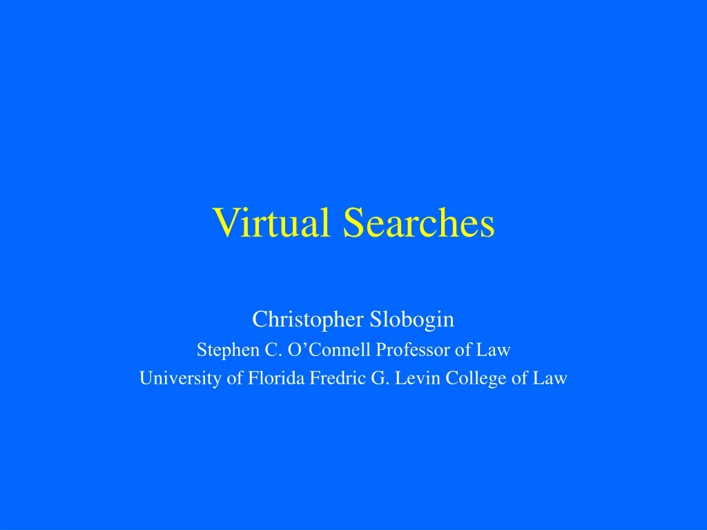 virtual searches