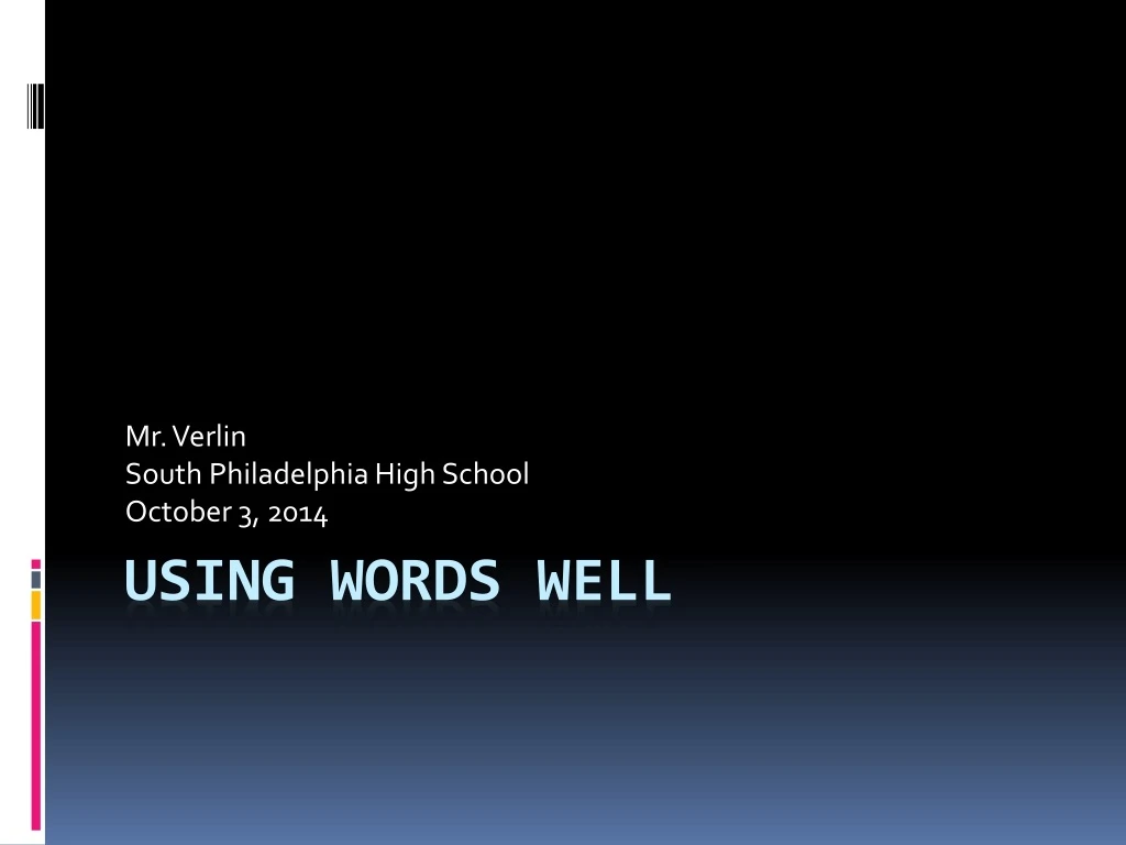 mr verlin south philadelphia high school october 3 2014