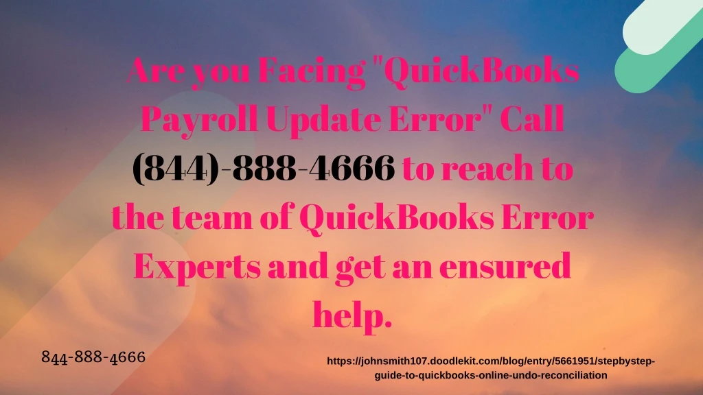 are you facing quickbooks payroll update error