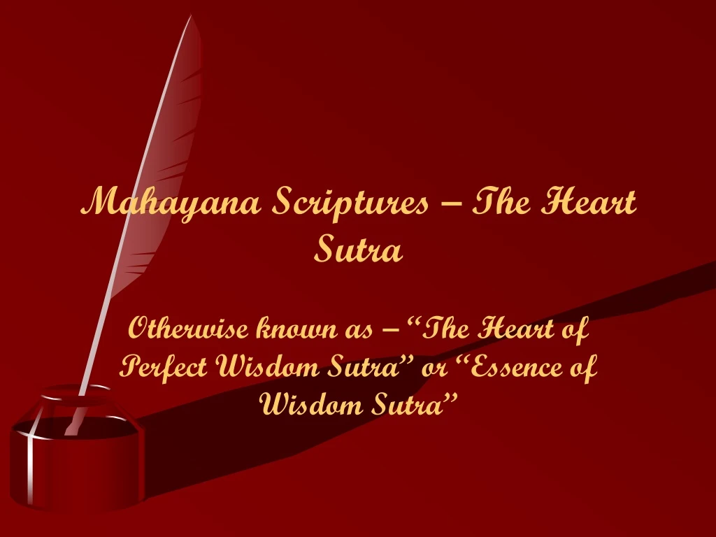 mahayana scriptures the heart sutra