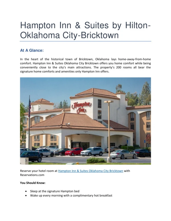 Hampton Inn & Suites by Hilton-Oklahoma City-Bricktown