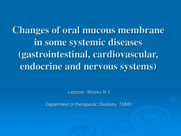 Cardiovascular diseases