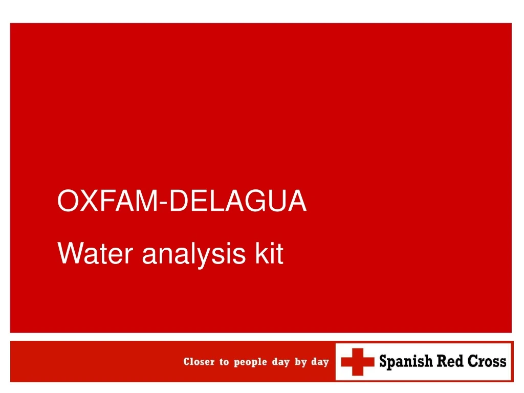 oxfam delagua water analysis kit