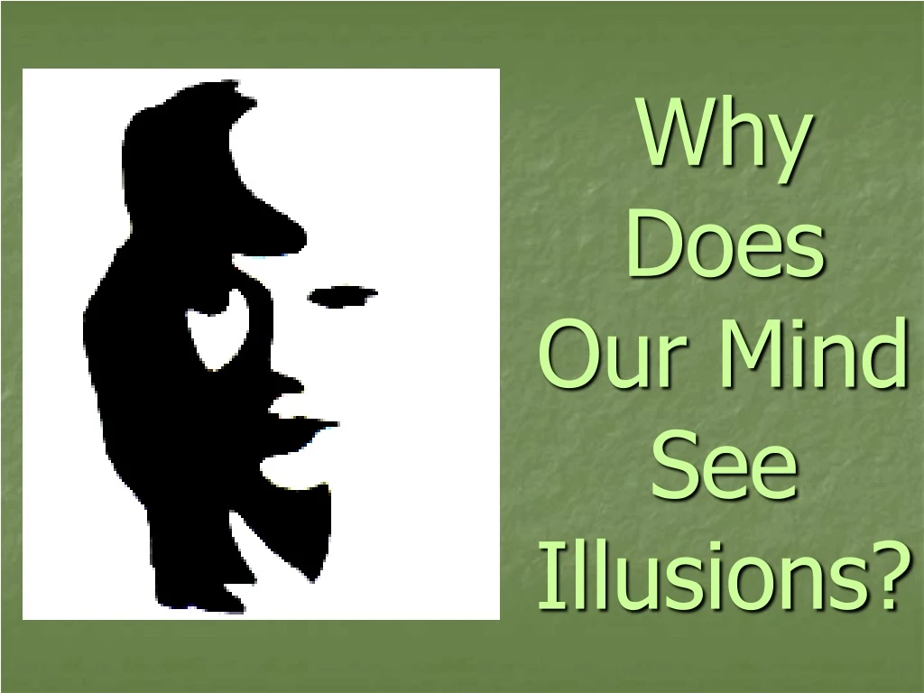 why does our mind see illusions