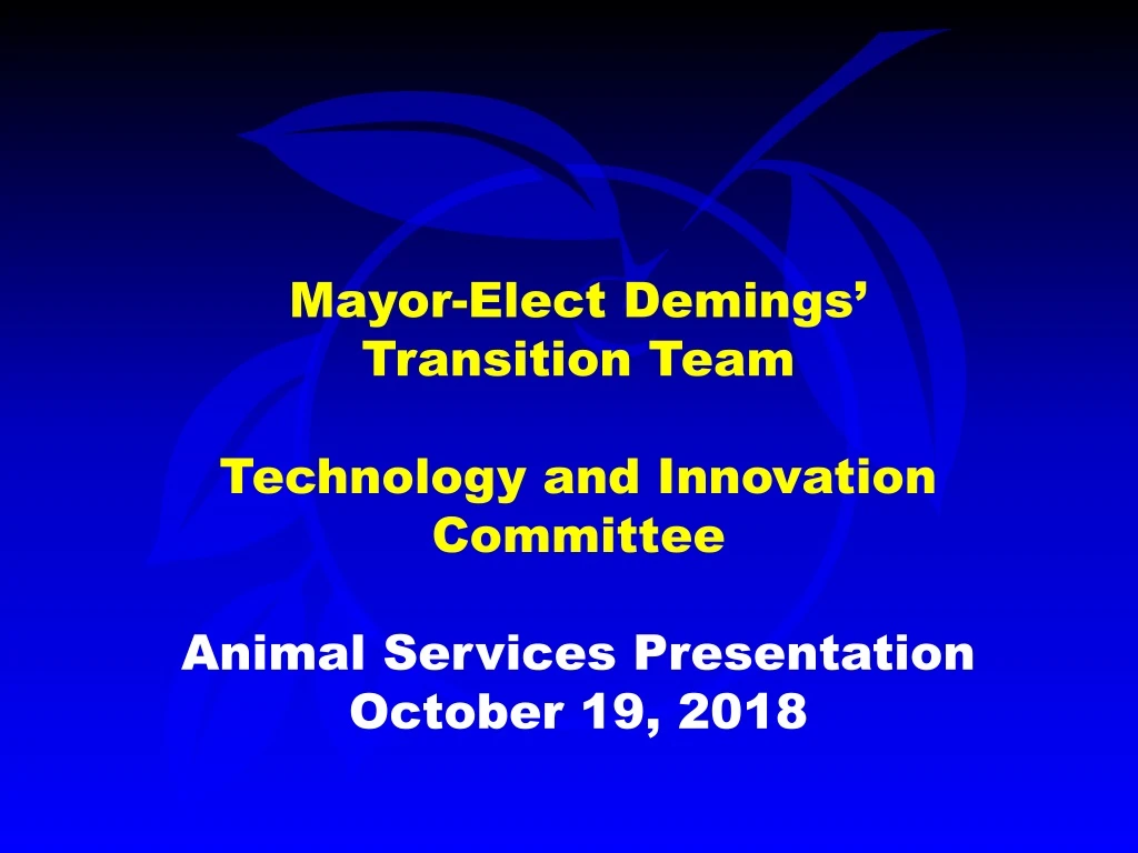 mayor elect demings transition team technology