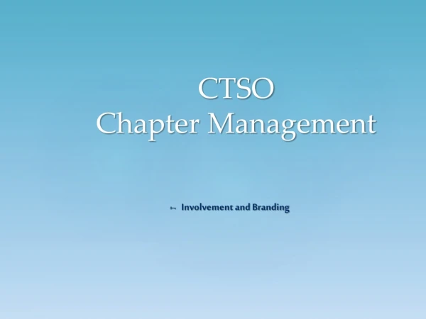 CTSO Chapter Management